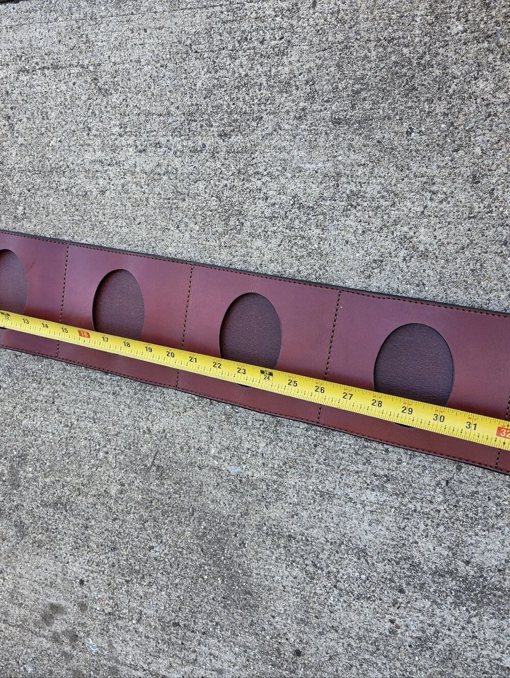 Vintage Genuine Leather Hanging Photo Strap Picture Frame